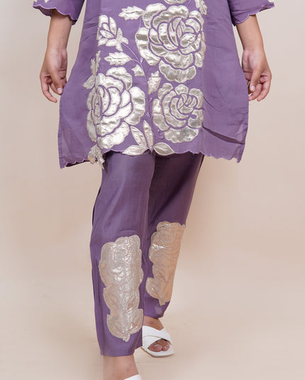 Lilac Foil Co-ord Set