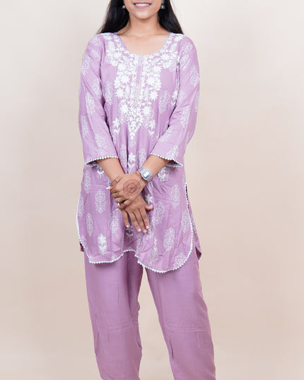 Lucknowi Lilac Co-ord Set