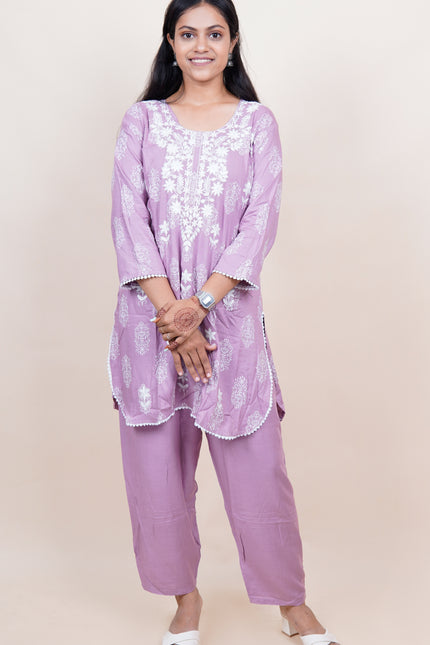 Lucknowi Lilac Co-ord Set