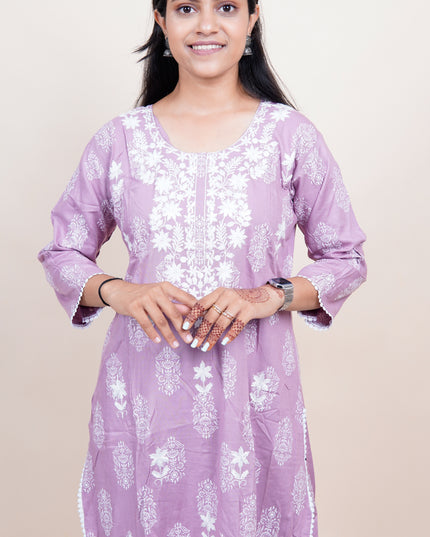 Lucknowi Lilac Co-ord Set