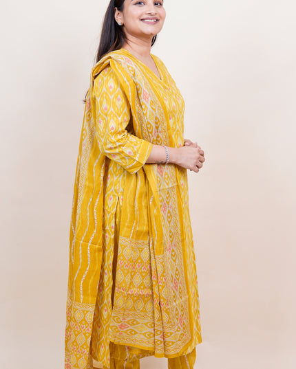 Mustard Patola 3 Piece Set