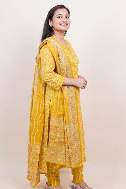 Mustard Patola 3 Piece Set