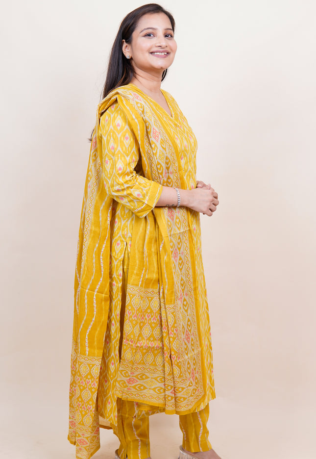 Mustard Patola 3 Piece Set