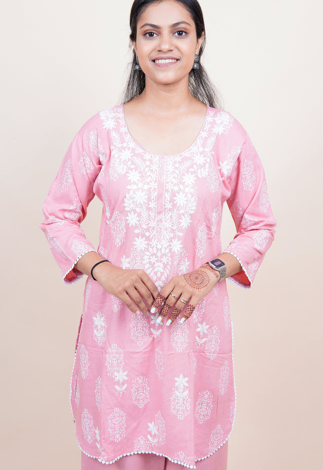 Lucknowi Pink Co-ord Set