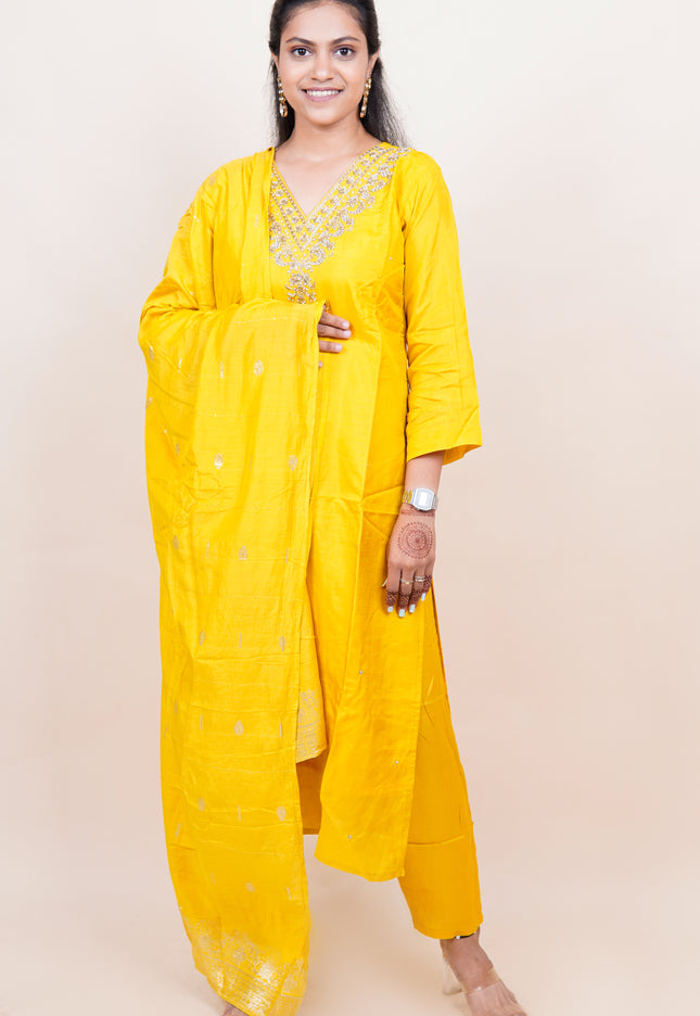 Zardozi Mustard 3 Piece Set