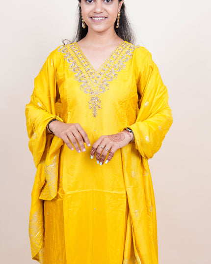 Zardozi Mustard 3 Piece Set