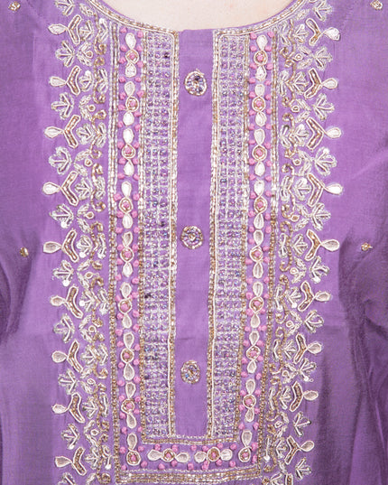 Traditional Purple Sitara 3 Piece Suit