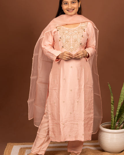 Anamika Peach Suit Set