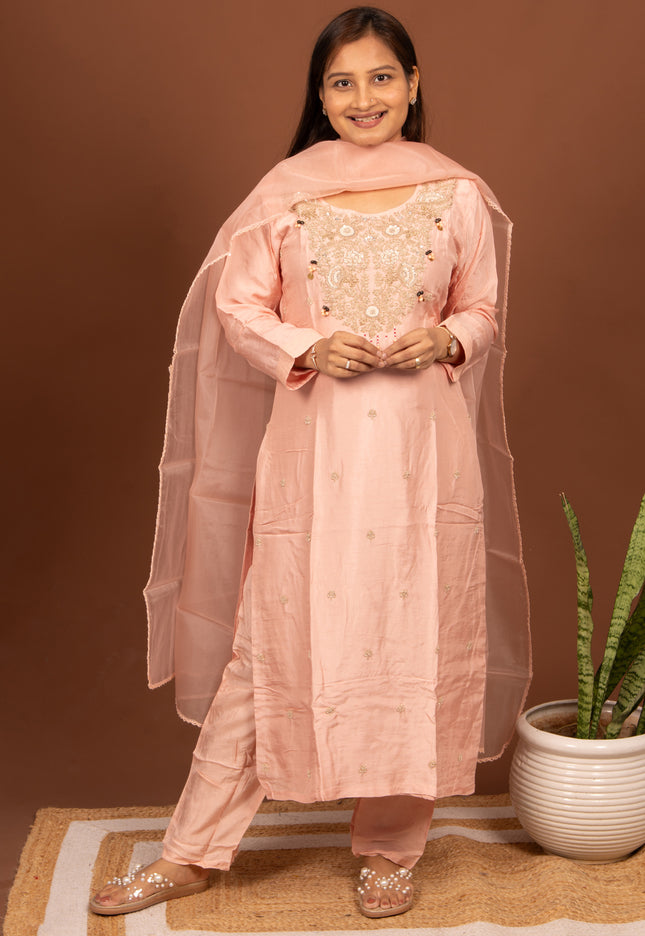 Anamika Peach Suit Set