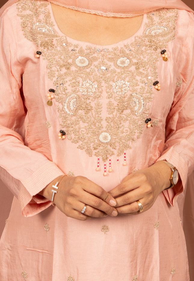 Anamika Peach Suit Set
