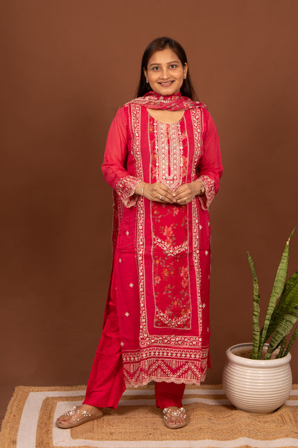 Pink Sitara Thread Suit Set