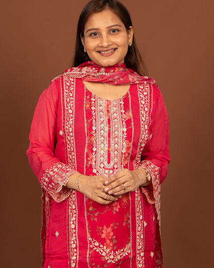 Pink Sitara Thread Suit Set
