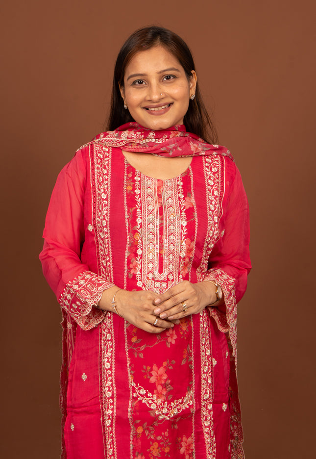 Pink Sitara Thread Suit Set