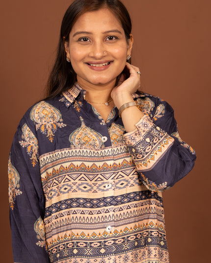 Indigo Blue Ethnic Co-ord Set