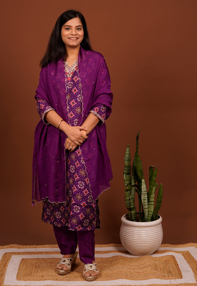 The Purple Patola Suit Set