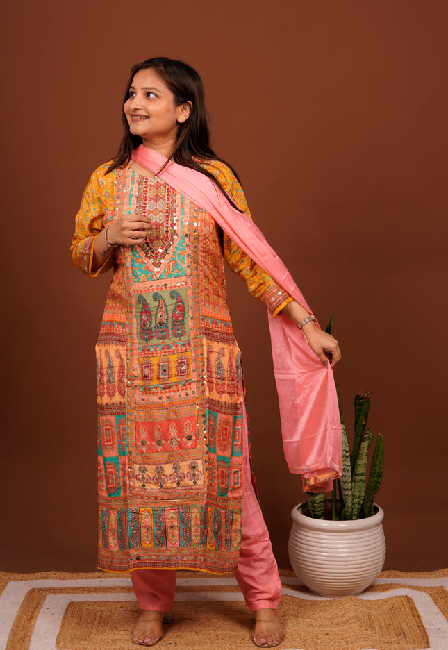 Sabya Peach Suit Set