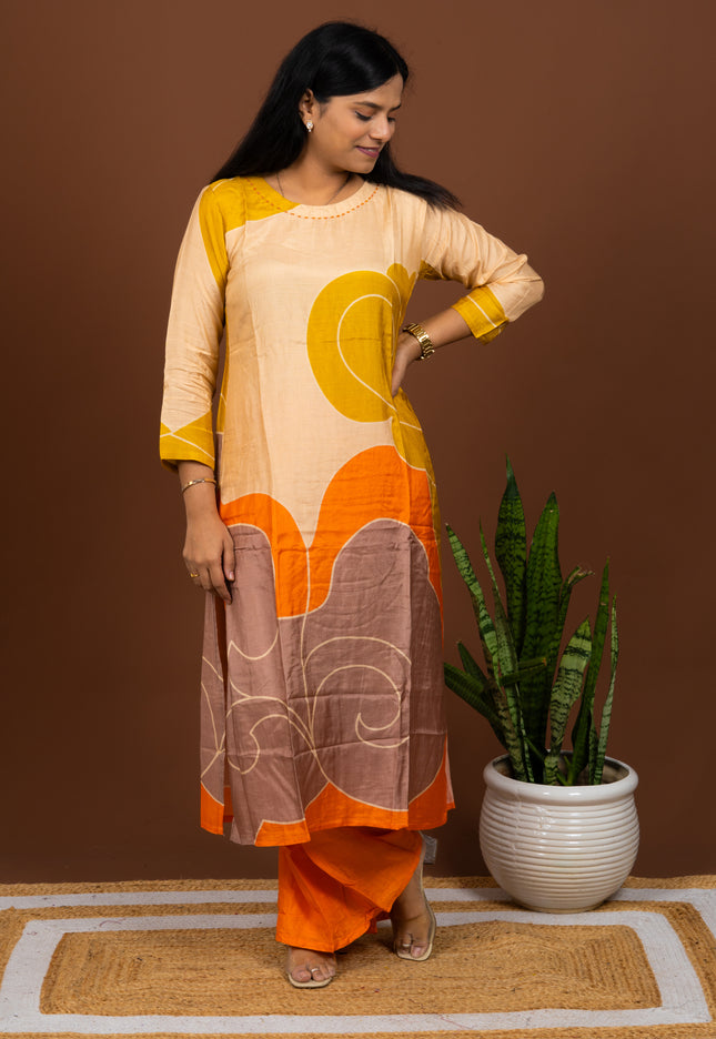 Marigold Kurta Pant Set