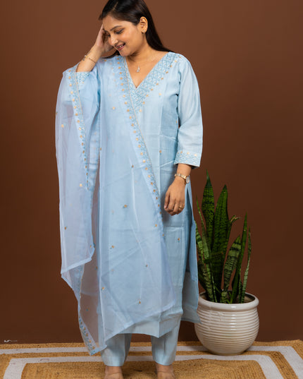 Blue Ethnic Suit Set