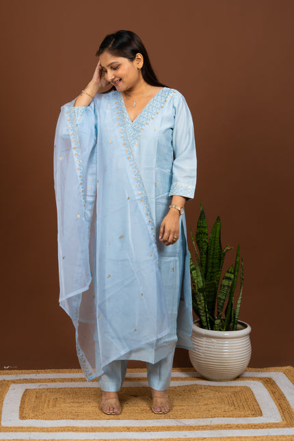 Blue Ethnic Suit Set