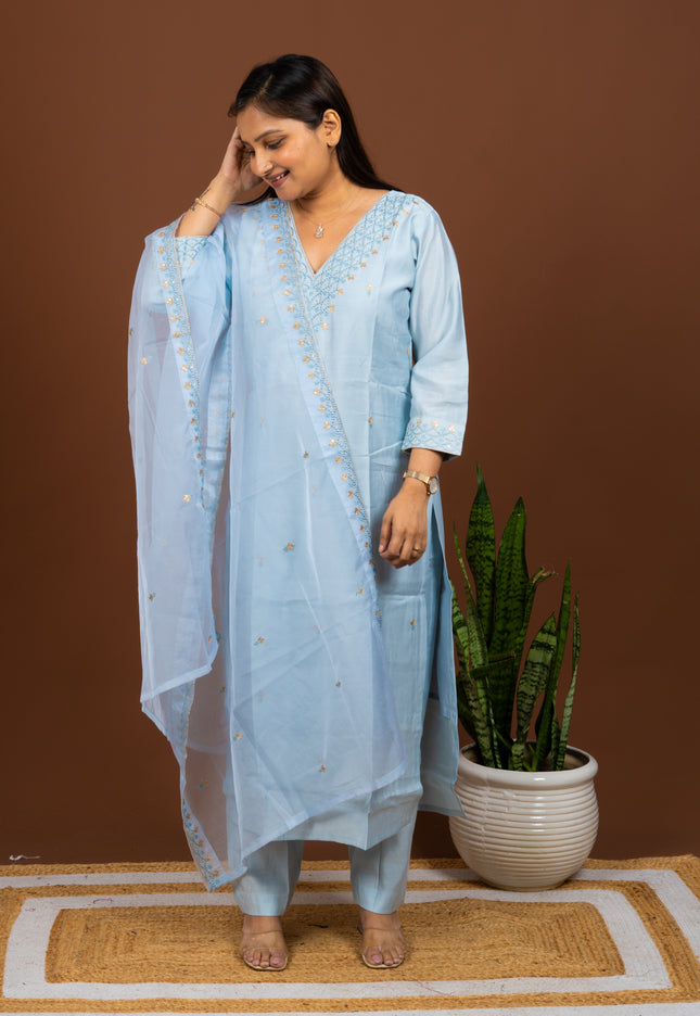 Blue Ethnic Suit Set