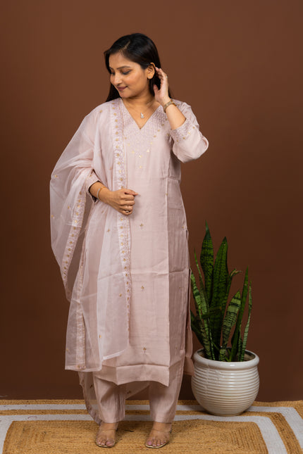 Mauve Ethnic Suit Set