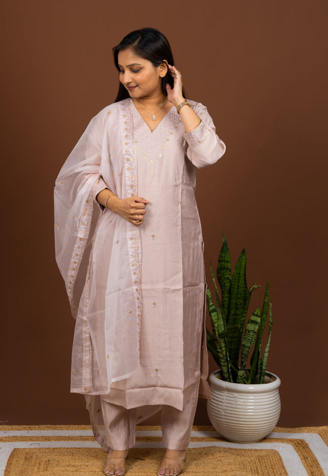 Mauve Ethnic Suit Set