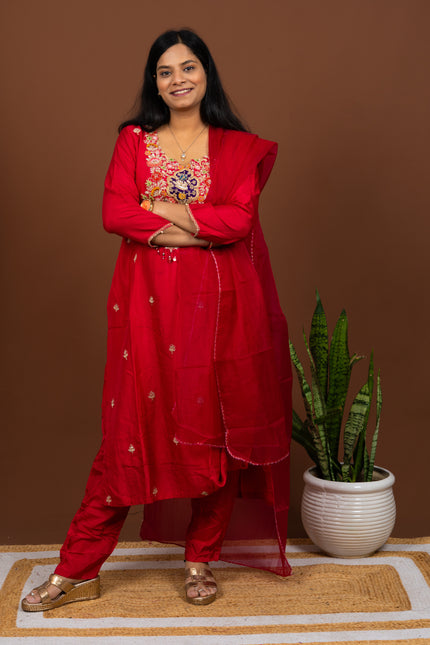 Anamika Radiant Red Suit Set