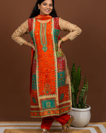 Saffron Sabya Suit Set