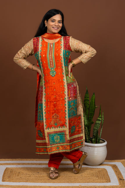 Saffron Sabya Suit Set