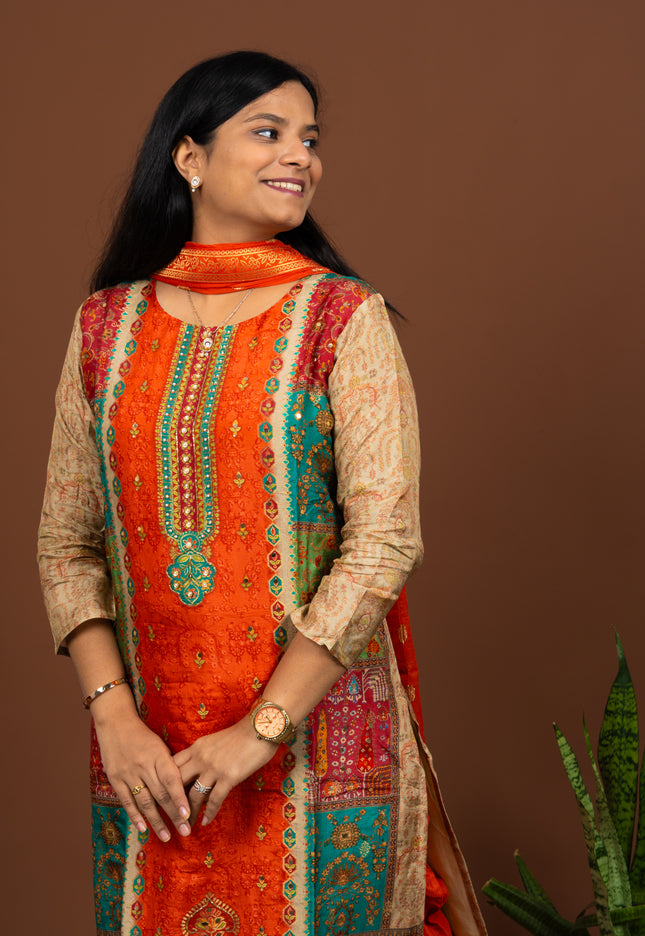 Saffron Sabya Suit Set