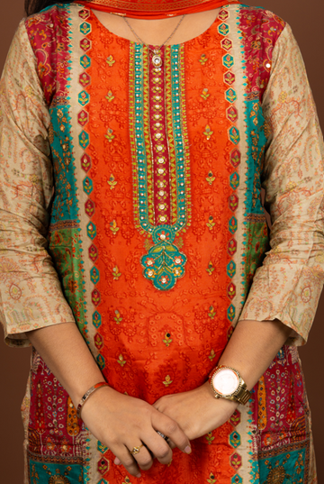 Saffron Sabya Suit Set